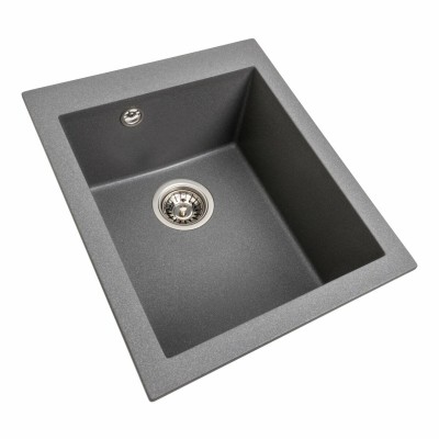 Гранитная мойка для кухни Platinum 4150 SOKIL матовая (серый муссон)