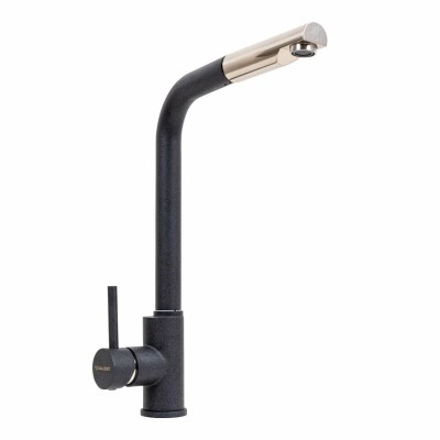 Смеситель кухонный с выдвижной лейкой VALESO Q411B Карбон