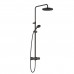 Душевая система с термостатом Kludi LOGO NEO DUAL 680823900, черный матовый