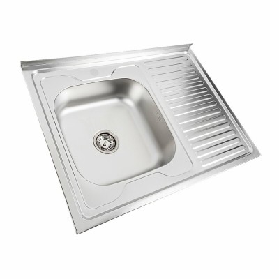 Кухонная мойка из нержавеющей стали Valeso 8060 L Decor (0,7/160 мм)