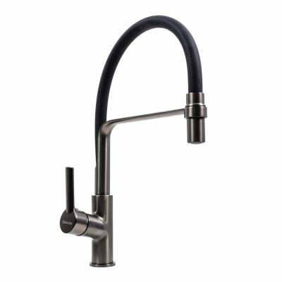 Смеситель кухонный VALESO BQ566 гибкий PVD черный