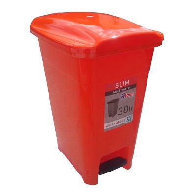Корзина для мусора с педалью Afacan SLIM  SPK-30 110 (оранжевый пластик, 30 л)