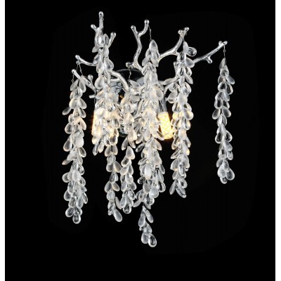 Бра хрустальное Sirius Ш W33008-2 S CH хрустальные гроздья