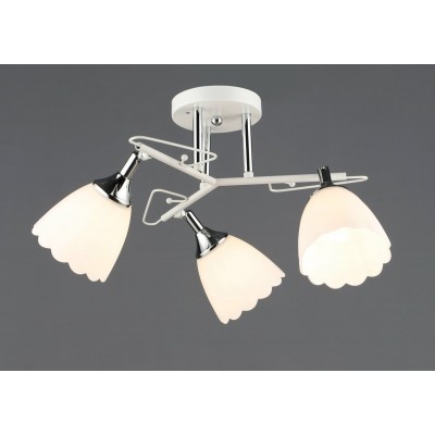 Потолочная люстра Valeso B N6684/3 Белый + Хром.