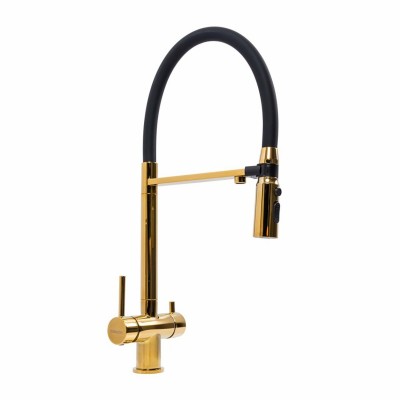 Смеситель кухонный Valeso NES-TN65 PVD золотой Смеситель кухонный Valeso NES-TN65 PVD золотой