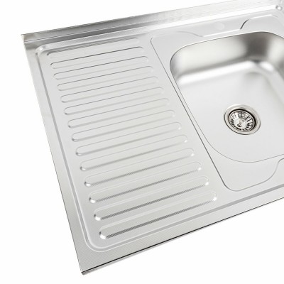 Кухонная мойка из нержавеющей стали Valeso 8060 R Decor (0,7/160 мм)