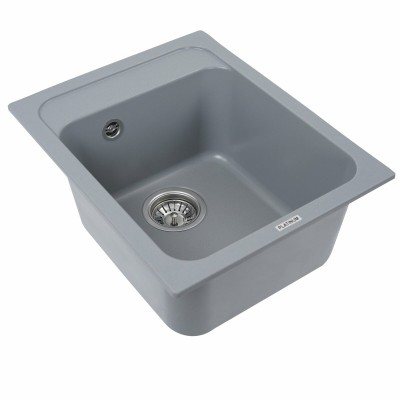 Гранитная мойка для кухни Platinum 4050 KORRADO матовая Серый металлик