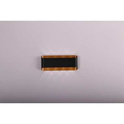 Бра настенное современное металлическое Sirius W047 BK+FGD 8W