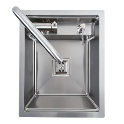 Скрытая кухонная мойка с подоконным смесителем Platinum TZ 40*50, нержавейка