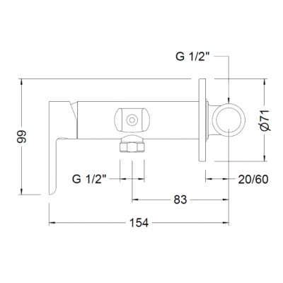 Смеситель для гигиенического душа с держателем на корпусе Genebre KLOE Brushed Gold матовое золото 65144194567 Смеситель для гигиенического душа с держателем на корпусе Genebre KLOE Brushed Gold матовое золото 65144194567