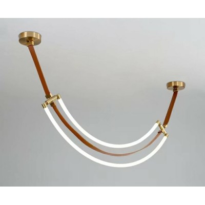 Люстра подвесная светодиодная VALESO THD63224-1200 45W коричневая