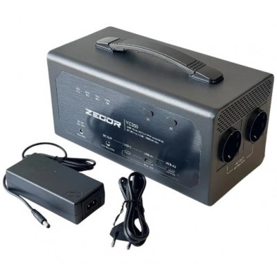 Зарядная станция Zegor YC350 (аккумулятор BYD, Чистая синусоида, 350Вт, пиковая мощность 600Вт, 327.68 Вт/ч)