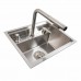 Кухонная мойка скрытая нержавейка Platinum Handmade CM 47*38 + смеситель