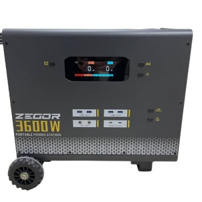 Зарядна станція Zegor YC3600 (акумулятор BYD, Чиста синусоїда, 3600 Вт ,пікова потужність 7200 Вт, 3932.1 Вт/год)