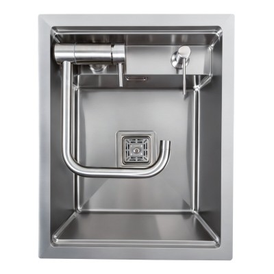 Скрытая кухонная мойка с подоконным смесителем Platinum TZ 40*50, нержавейка