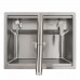 Кухонная мойка скрытая нержавейка Platinum Handmade CM 47*38 + смеситель
