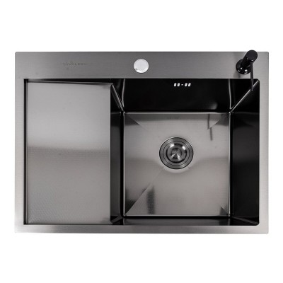 CM 65*50 R DÉCOR Мийка PVD чорна Valeso Handmade (3.0/0.8)