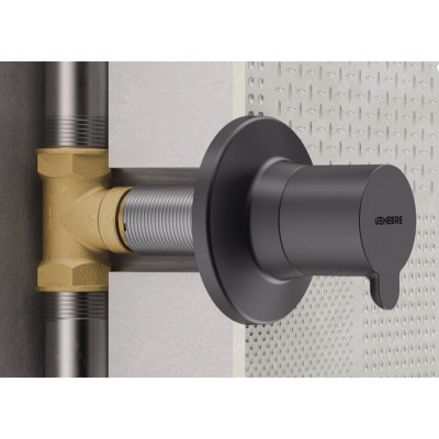 Врезной регулируемый запорный кран GENEBRE BLACK (черный) 1/2” (60170414166)