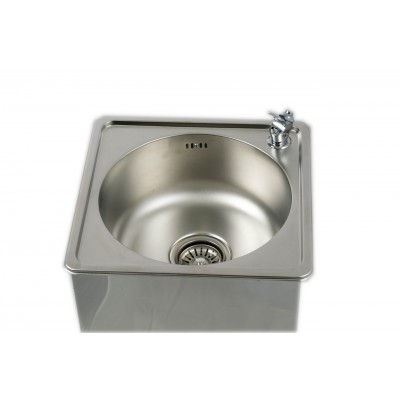 Питьевой фонтанчик из нержавеющей стали Sanext ПФНЖ-002,  с питьевым нажимным краном