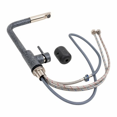 Смеситель кухонный с выдвижной лейкой VALESO Q411B Графит