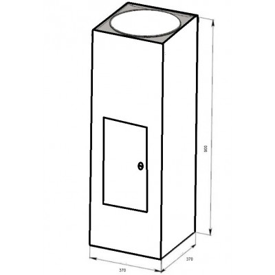 Питьевой фонтанчик из нержавеющей стали Sanext ПФНЖ-002,  с питьевым нажимным краном