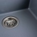 Гранитная мойка для кухни Platinum 4040 RUBA матовый серый металлик
