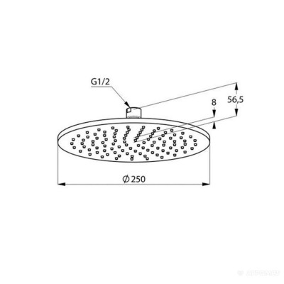 Верхний душ 250 мм Kludi A-QA 643250500