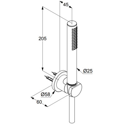 Душевой набор Kludi NOVA 208503915, черный Душевой набор Kludi NOVA 208503915, черный