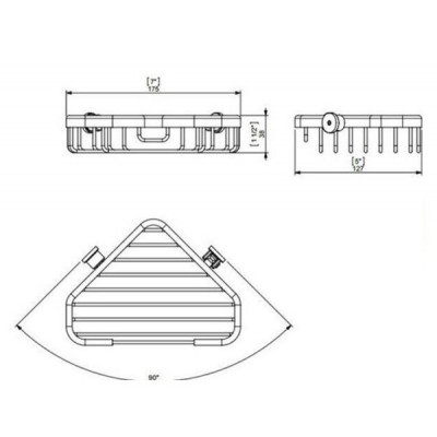 Угловая полочка 175 мм SONIA CONTRACT HOSPITALITY 087990 Угловая полочка 175 мм SONIA CONTRACT HOSPITALITY 087990