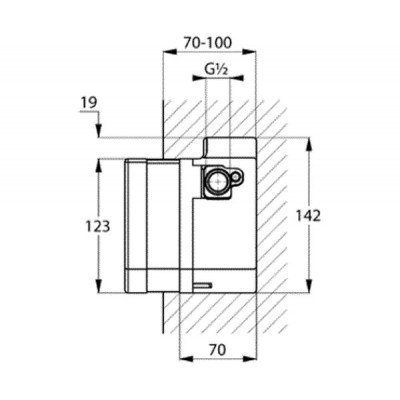 Скрытая часть смесителя KLUDI ZENTA 38001