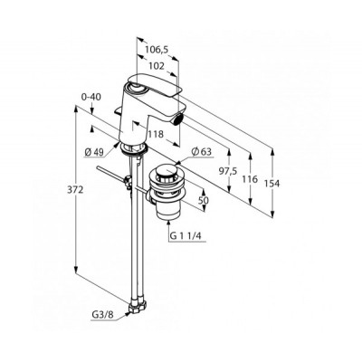 Смеситель для биде KLUDI BALANCE 522160575