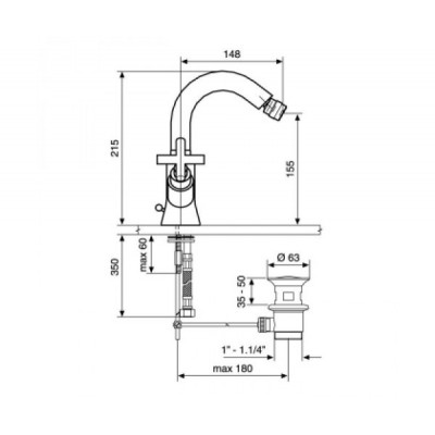 Смеситель для биде EMMEVI SPIRIT NEW CR31054V NEW