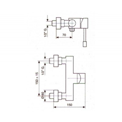 Смеситель для душа Emmevi EDEN б/акс CR71002 Смеситель для душа Emmevi EDEN б/акс CR71002