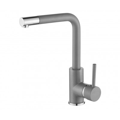 Смеситель кухонный Aquasanita Forte 5553-202 Alumetallic, серый металлик