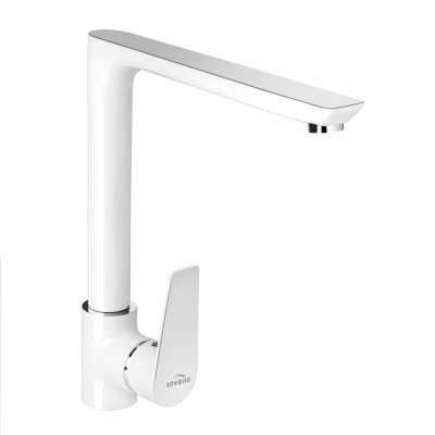 Смеситель для кухни Invena Dokos BZ-19-L02, белый