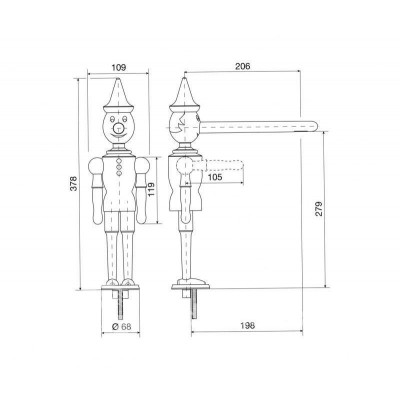 Смеситель для кухни Emmevi PINOCCHIO СС1887