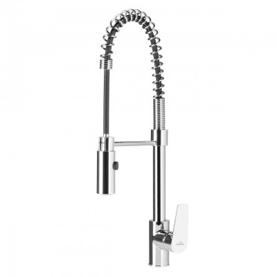 Смеситель для кухни с пружинным гусям Invena Dokos BZ-19-S01