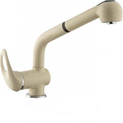 Смеситель для кухни Emmevi Granit Luxor с лейкой Big BD7066 бежевый