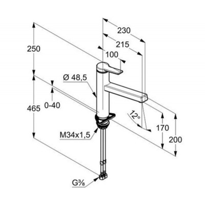 Смеситель для кухни KLUDI ZENTA 389840575