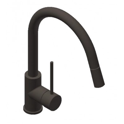 Смеситель для кухни с выдвижным изливом Tau Black (FRV6120741)