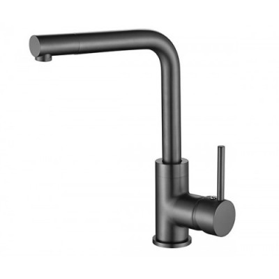 Смеситель кухонный Aquasanita Forte 5553T-PVD Graphite, черный