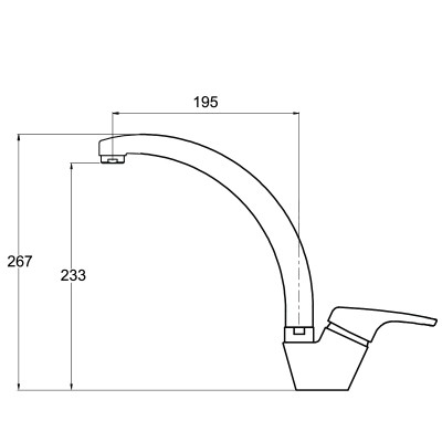 Смеситель кухонный Aquasanita Ambra 2813-710 Alba, белый