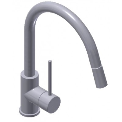 Смеситель для кухни с выдвижным изливом Tau White (FRV6120740)