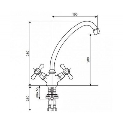 Смеситель для кухни Emmevi STELLA CR17207