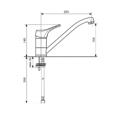 Смеситель для кухни Emmevi Granit Maya коричневый MMAR 3007