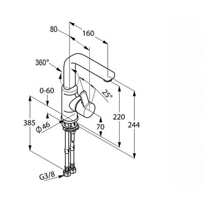 Смеситель кухонный KLUDI ZENTA 420260575