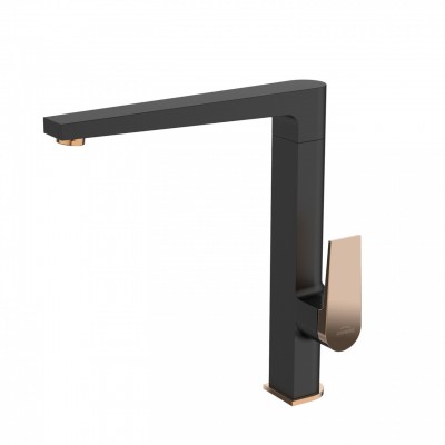 Смеситель для кухни Invena Midnight BZ-35-014, черный/золотой
