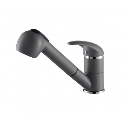 Смеситель кухонный Aquasanita Rondo 2581-202 Alumetallic, серый металлик