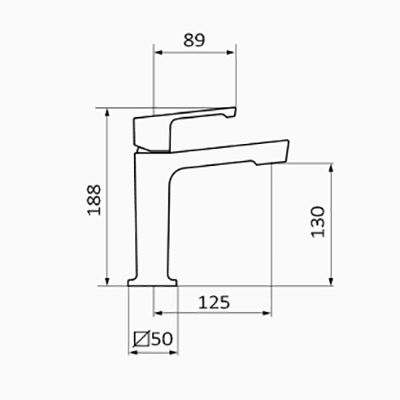 Смеситель для раковины GRB СЕРИИ JOLIE 82510822, цвет черный