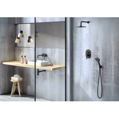 Смеситель для раковины скрытого монтажа Genebre Oslo Black (65131194166), излив 16см